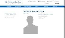
							         Valliant, Amanda, MD - Newton Medical Center								  
							    