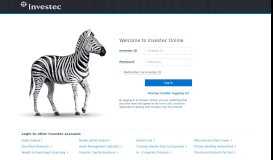 
							         Valuation Service Login | Investec Wealth & Investment								  
							    