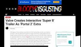 
							         Valve Creates Interactive 'Super 8' Trailer As 'Portal 2' Extra - Bloody ...								  
							    
