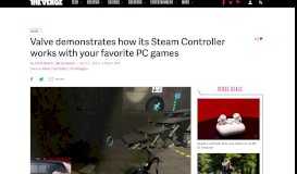 
							         Valve demonstrates how its Steam Controller works with your favorite ...								  
							    