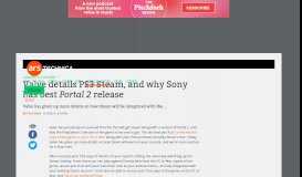 
							         Valve details PS3 Steam, and why Sony has best Portal 2 release | Ars ...								  
							    