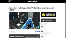 
							         Valve Has Finally Defused The 'Portal 3' Easter Egg Rumours In 'CS:GO'								  
							    