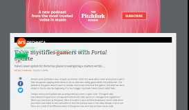 
							         Valve mystifies gamers with Portal update | Ars Technica								  
							    