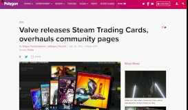 
							         Valve releases Steam Trading Cards, overhauls community pages ...								  
							    
