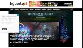 
							         Valve smashes Portal and Dota 2 worlds together again with rare ...								  
							    
