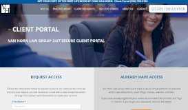 
							         Van Horn Law Group Client Portal With Clio Connect								  
							    