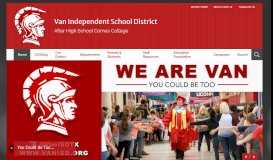 
							         Van Independent School District / Homepage								  
							    