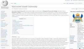 
							         Vancouver Island University - Wikipedia								  
							    