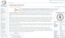 
							         Vanderbilt University - Wikipedia								  
							    