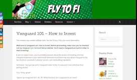 
							         Vanguard 101 - How to Invest - Fly to FI								  
							    