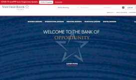
							         Vantage Bank: A Community Bank Serving Texas								  
							    
