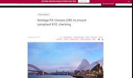
							         Vantage FX chooses GBG to ensure compliant KYC checking								  
							    