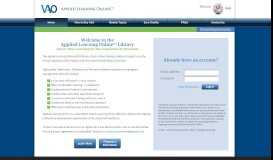 
							         VAO Applied Learning Online™ - Login								  
							    