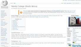 
							         Varsity College (South Africa) - Wikipedia								  
							    