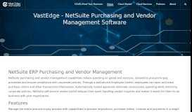 
							         VastEdge - NetSuite Purchasing and Vendor Management Software								  
							    