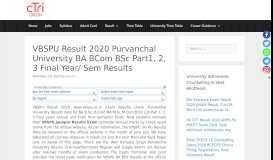 
							         VBSPU Result 2019 Purvanchal University BA B.Com B.Sc Part 1, 2, 3 ...								  
							    