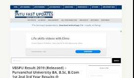 
							         VBSPU Result 2019 (Released) - Purvanchal University BA, B.Sc, B ...								  
							    