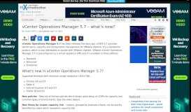 
							         vCenter Operations Manager 5.7 - what's new? | ESX Virtualization								  
							    