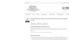 
							         vCloud Director VCD 9.0.0.2 patch has been released [2018-01-16 ...								  
							    