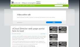 
							         vCloud Director web page portal fails to load » boche.net – VMware ...								  
							    