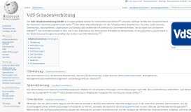 
							         VdS Schadenverhütung – Wikipedia								  
							    