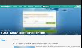 
							         VDST Tauchsee-Portal online - Diveinside News - Taucher.net								  
							    