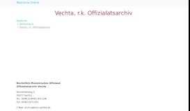 
							         Vechta, r.k. Offizialatsarchiv - Bestände | Matricula Online								  
							    