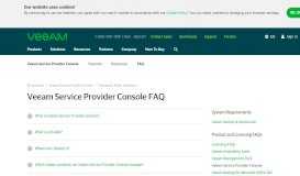 
							         Veeam Availability Console for Service Providers FAQ - Veeam Software								  
							    