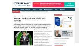 
							         Veeam: Backup-Portal und Linux-Backup | - Computerwelt								  
							    