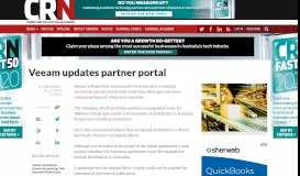 
							         Veeam updates partner portal - Software - Distribution - CRN Australia								  
							    