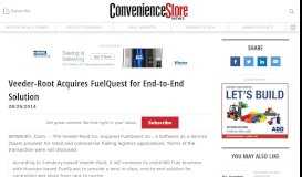 
							         Veeder-Root Acquires FuelQuest for End-to-End Solution ...								  
							    