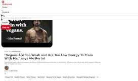 
							         Vegans Are Too Weak and Are Too Low Energy To Train ... - Pinterest								  
							    