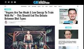 
							         “Vegans Are Too Weak & Low Energy To Train With Me” – This Should ...								  
							    