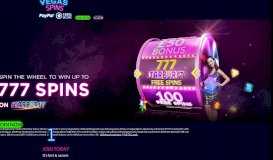 
							         Vegas Spins Online Casino | Get Up to 777 Spins | Join Now								  
							    