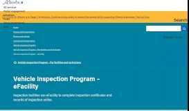 
							         Vehicle Inspection Program – eFacility | Alberta.ca								  
							    