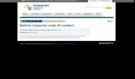 
							         Vehicle inspector code of conduct - NZTA Vehicle Portal								  
							    