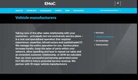 
							         Vehicle manufacturers | EMaC | Service Plans and Aftersales Partners								  
							    