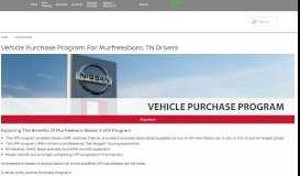 
							         Vehicle Purchase Program for Nashville, TN | Murfreesboro Nissan								  
							    