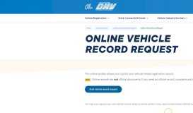 
							         Vehicle Record Request - DMV - CA.gov								  
							    