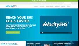 
							         VelocityEHS: EHS Management Software Solutions | Fast and Easy								  
							    