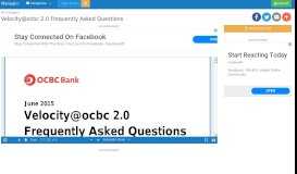 
							         Velocity@ocbc 2.0 Frequently Asked Questions | manualzz.com								  
							    