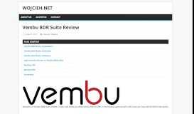 
							         Vembu BDR Suite Review - Wojciech Marusiak								  
							    