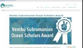 
							         Vembu Subramanian Ocean Scholars Award - SECOORA								  
							    