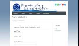
							         Vendor Application | Purchasing - Alamance County								  
							    