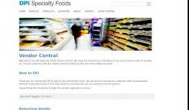
							         Vendor Central - DPI Specialty Foods								  
							    