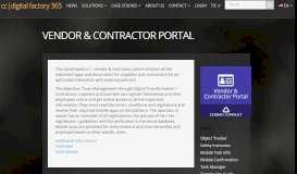 
							         Vendor & Contractor Portal – cc|digital factory 365								  
							    