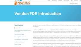 
							         Vendor FDR - Navitus								  
							    