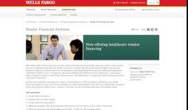 
							         Vendor Financial Services - Wells Fargo Commercial								  
							    
