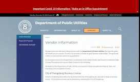 
							         Vendor Information | Orangeburg Department of Public Utilities								  
							    