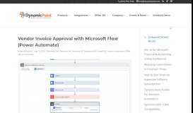 
							         Vendor Invoice Approval with Microsoft Flow - DynamicPoint								  
							    